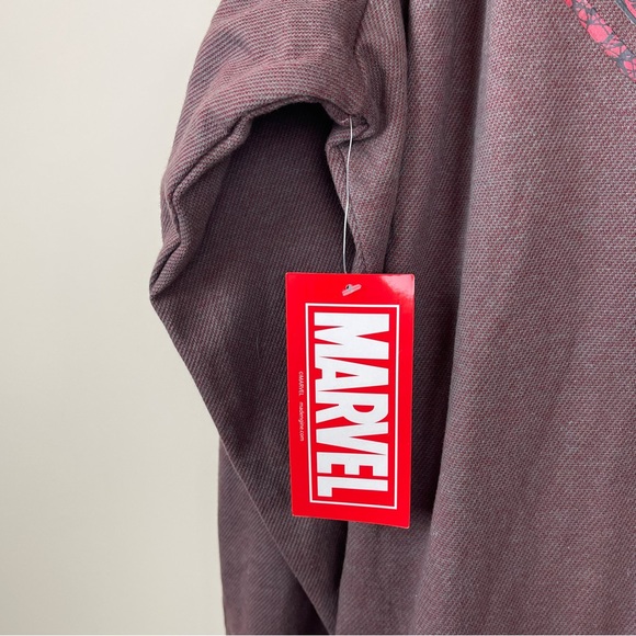 Marvel Grey and Red Hooded Full Zip Squad 62 Spider Man Jacket Coat Size XXL - Picture 9 of 10